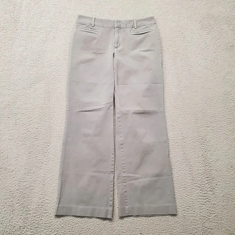 Eddie Bauer Pants Womens 8 Gray Blakely Fit‎ Wide Leg Casual Pockets Outdoors